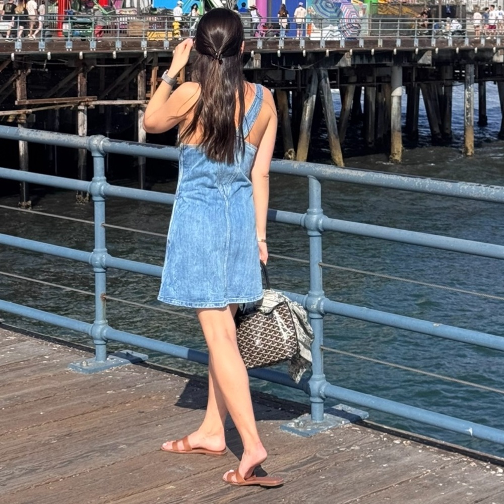 🤍 Wrangler + STAUD Overall Mini Denim Dress - Picture 7 of 7